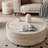 Minimalist Round Fiberglass Coffee Table-158413879