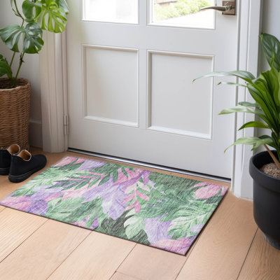 Tapis sauge lavable à la machine intérieur / extérieur Claudian ACN1496