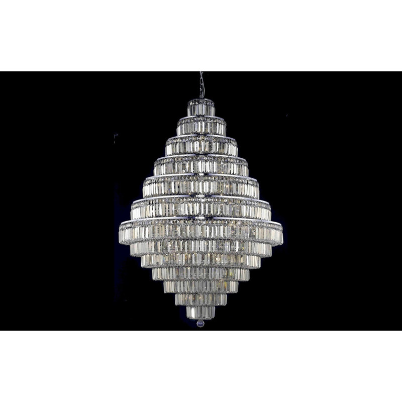 Lustre empire unique 38 lumières Dorotea, Teck