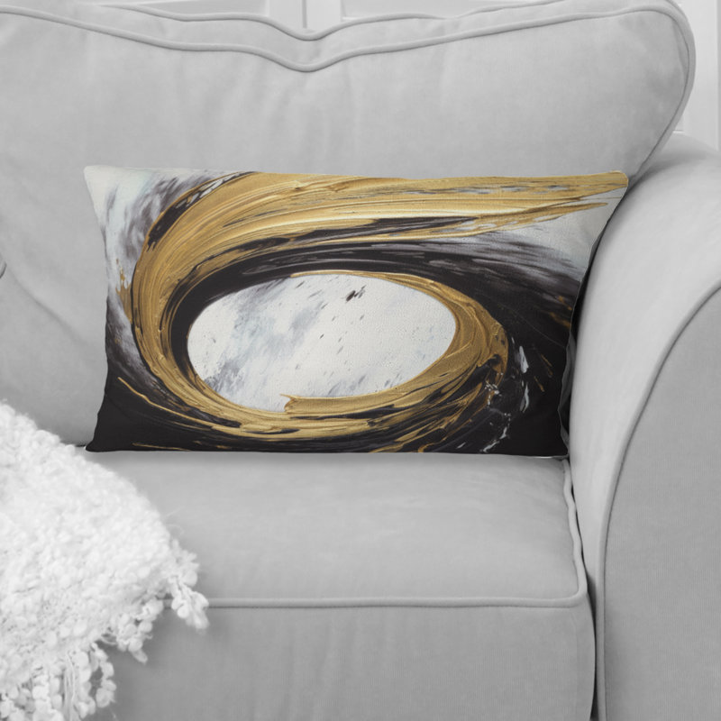Coussin Golden Wave Reflections IV - Abstract Abstract