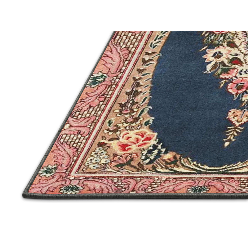 Tapis oriental bleu / brun, Rectangle 5 pi x 7 pi