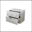 Table de chevet 2 tiroirs de style moderne en bois gris