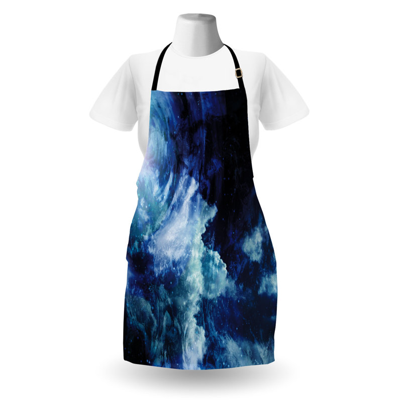 Tablier East Urban Home Space unisexe, galaxie spirale univers, taille adulte, bleu foncé