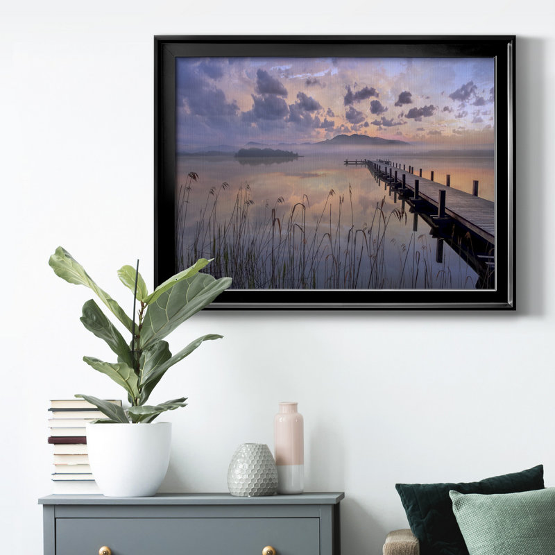 Toile encadrée de qualité supérieure Purple Haze - prête à être accrochée, H 18,5 po x l 24,5 po x P 1 po, Cadre noir