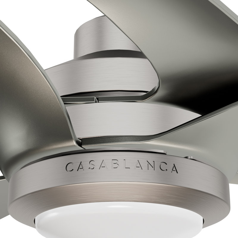 Inez 60'' Ceiling Fan with LED Lights, Nickel