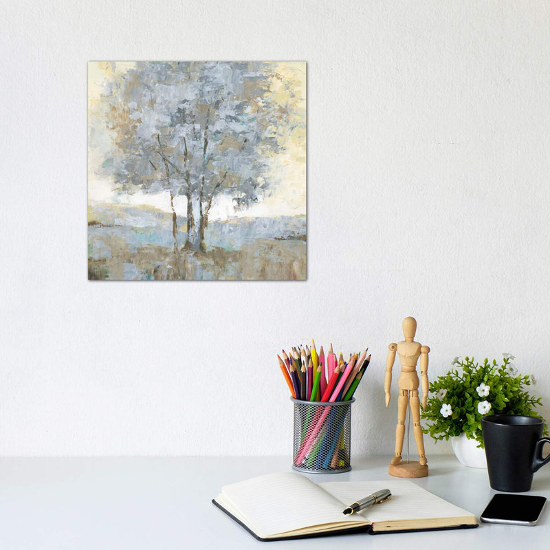 «Soft Sentinel I» - Impression sur papier avec cadre flottant, Toile tendue, H 12 po x l 12 po x P 1,5 po