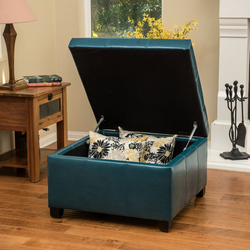 Rangement en 30 dimensions, bleu sarcelle Pu, pieds en bouleau pour A - Dimensions efficaces de l'article en PU, option fiable