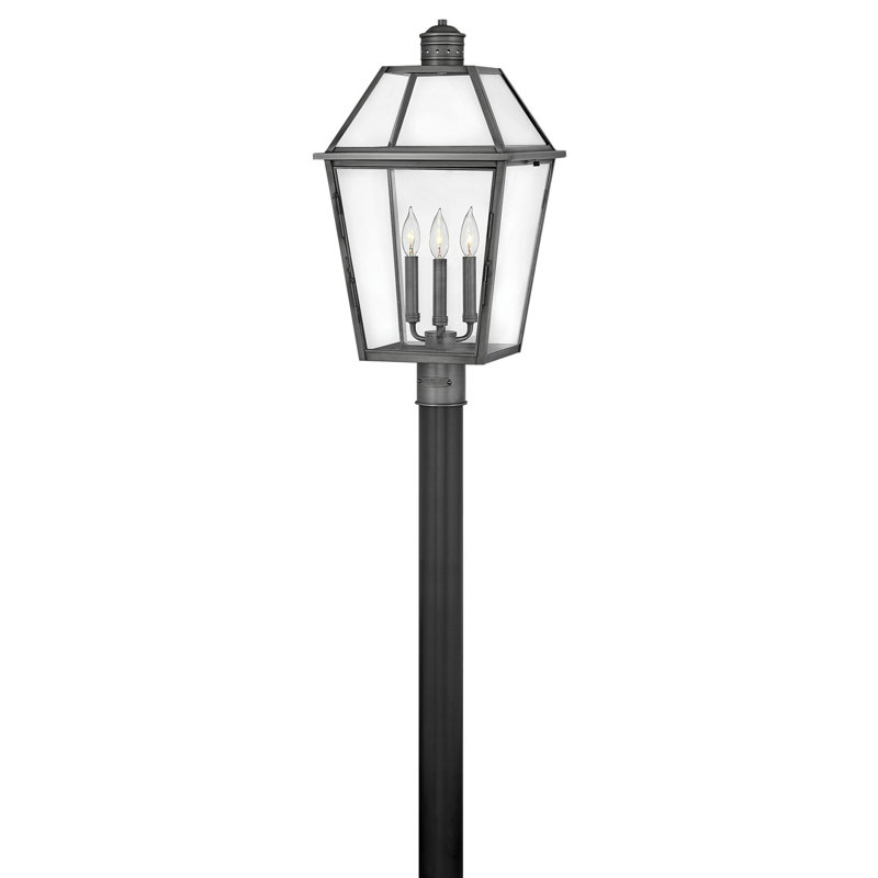 Nouvelle Heritage Blackened Brass 3-Light Outdoor LED Lantern