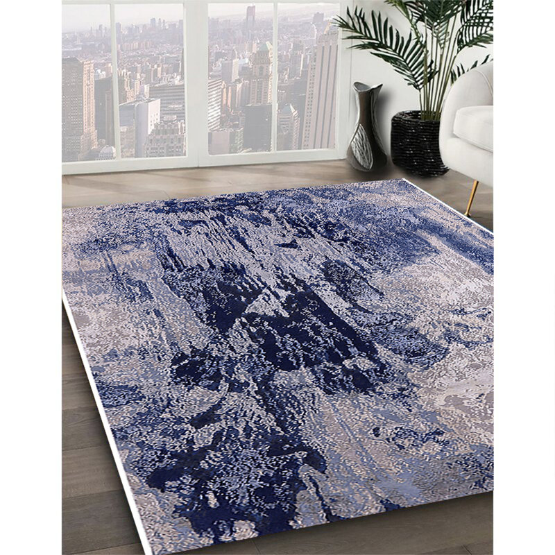 Tapis abstrait mauve / gris, Rectangle 8 pi x 10 pi