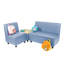 Ensemble 3 pièces de chaise et canapé modulaire avec table de bout Kid Comfort-124205432
