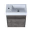 Petit meuble-lavabo avec lavabo, montage flottant de conception moderne avec portes à fermeture en douceur-1571015802