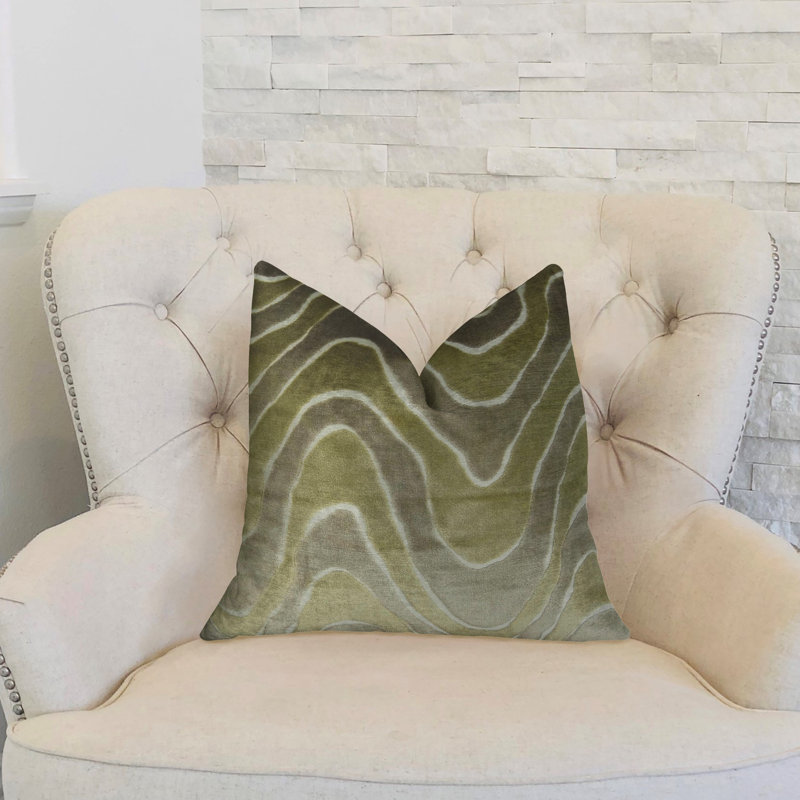 Oreiller luxueux fait à la main Waves, 20 po x 20 po, Coussin décoratif