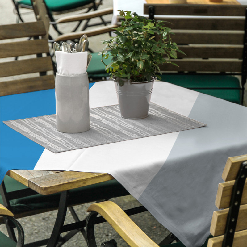 Nappe basket Orlando, Bleu / blanc / argent