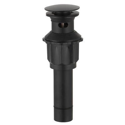 Drain escamotable de salle de bain avec trop-plein en noir mat