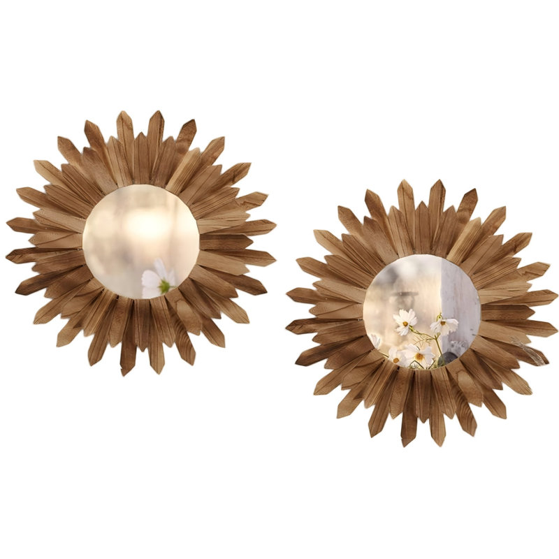 Ensemble de 2 miroirs muraux 22 pouces Boho
