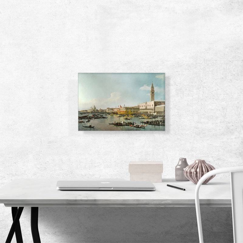Venise - le bassin de San Marco le jour de l'Ascension 1740 par Canaletto - reproduction d'art sur toile tendue