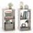  2 Pcs 2-cube Storage Shelf Slatted Paulownia Wood Cubic Organizer With Open Back -1187249349
