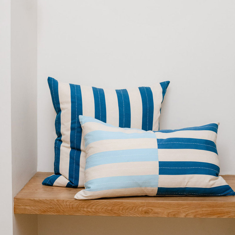Lumbar Pillow Cover & Insert, Blue