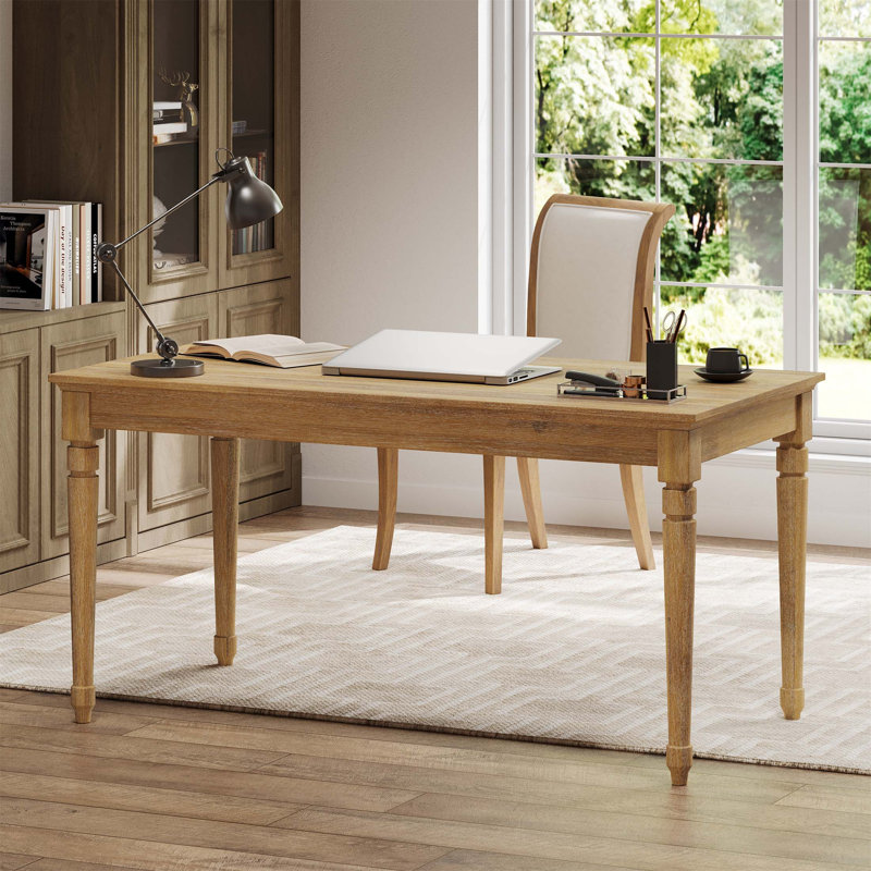 Bureau d'écriture de style campagnard rustique de 60 pouces avec tiroir de rangement, design rétro pour bureau à domicile et bureau (seulement table)