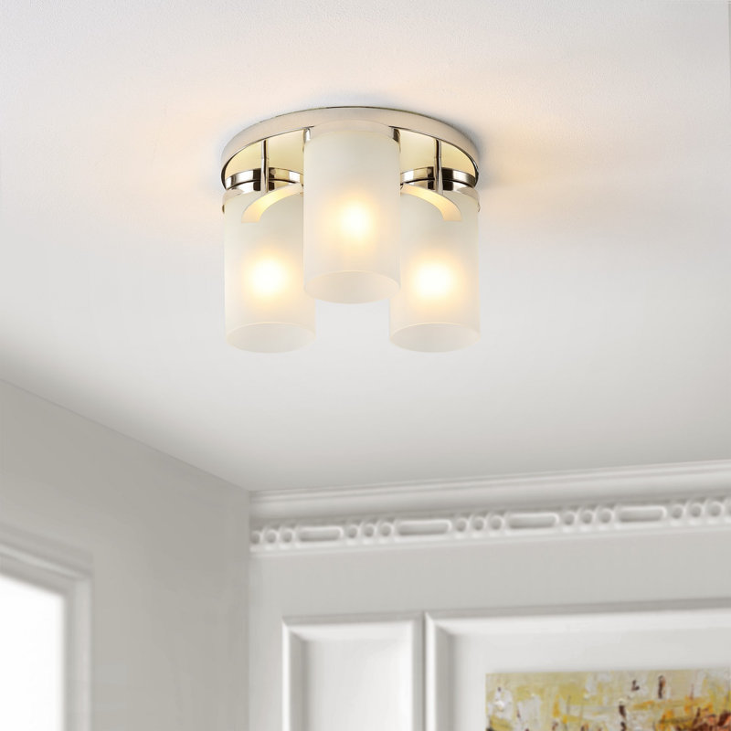 Plafonnier encastré 3 lumières 12 po Rudaigh, Nickel brossé