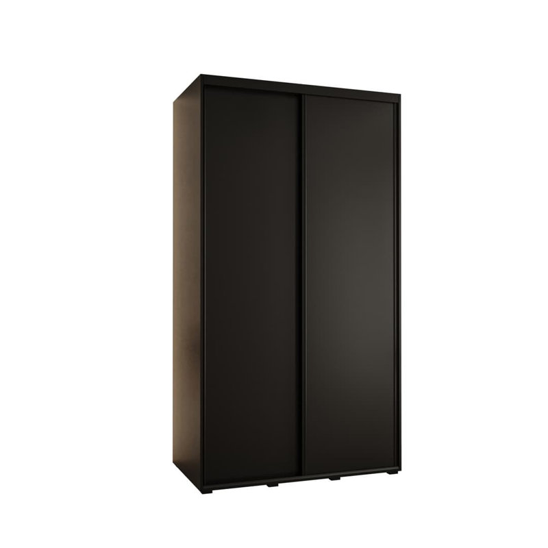 Auniya 2 Door Manufactured Wood Wardrobe, Black