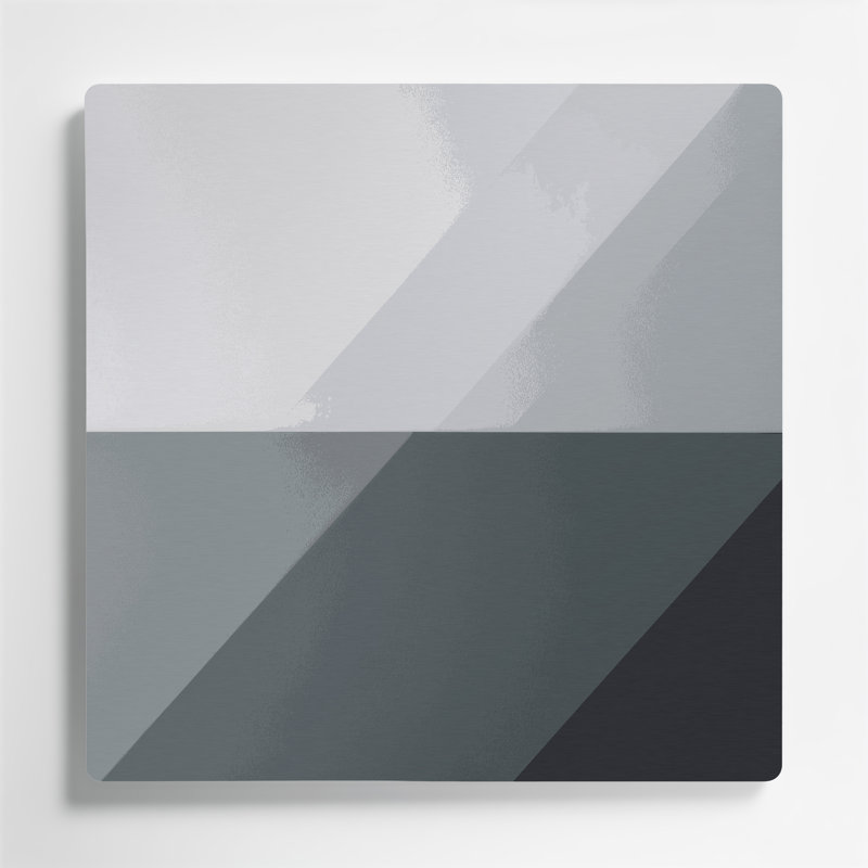 Minimalisme 72, art mural gris en métal, H 32 po x l 32 po