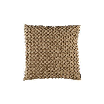 Ribbon Ruffled Feather Throw Pillow