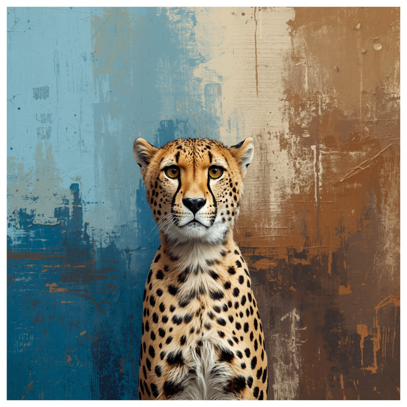 Édredon guépard sur fond texturé, Lit simple