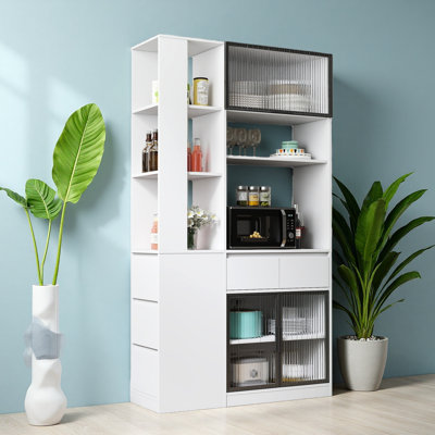 70.87"H Tall Storage Cabinet With Multi-Functional Storage Spac, Modern Wooden Entrance Organizer For Hallway, Living Room