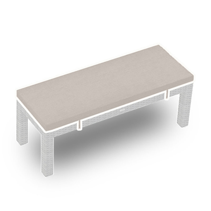 2-Seater Dining Bench Cushion -, Cast Silver