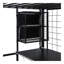 Full Size Metal Loft Bed With Built-In Work Station, Wardrobe, Storage Staircase And LED, Black
