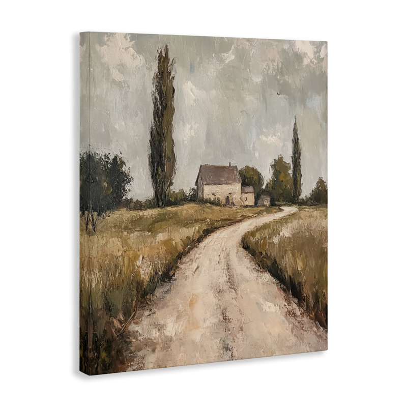 Painterly Quiet Country Canvas, conception de Petal Prints Design, H 30 po x l 24 po
