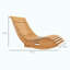 Chaise berçante d'extérieur avec siège à lattes et dossier haut Outsunny