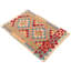 Rectangle 60 cm x 90 cm Geometric Wool Hand Woven Kilim