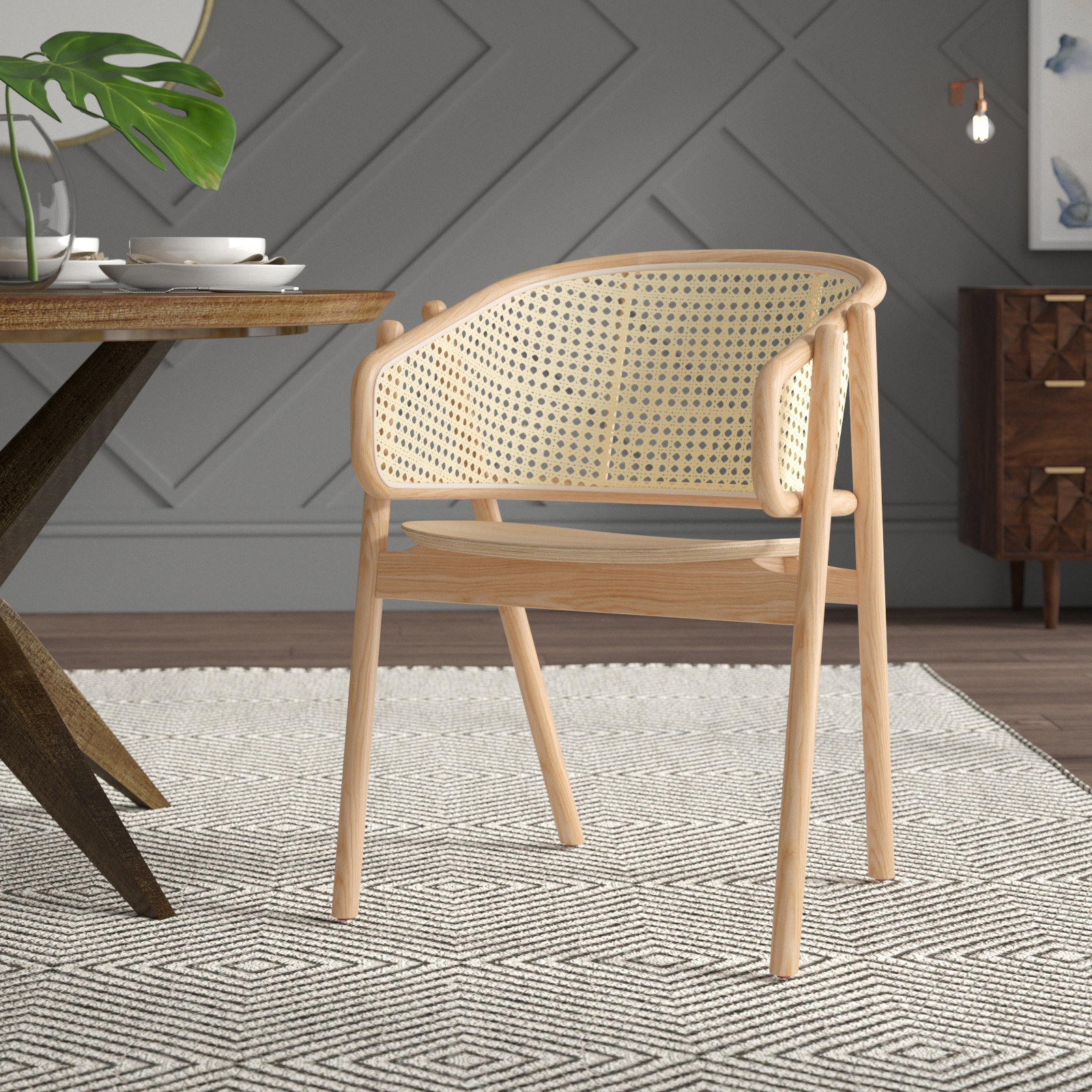 Caraline Armchair, Light Brown