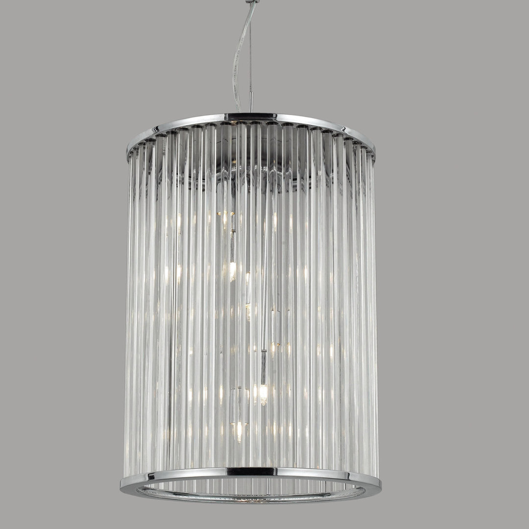 Kristian 6 - Light Chrome Drum Pendant