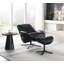 Fauteuil d'appoint en cuir fleur avec repose-pieds Maddux-1114051759