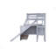Lit superposé avec 2 tiroirs, glissière, tablettes, échelle, lit superposé en bois d'hévéa avec glissière, tiroirs