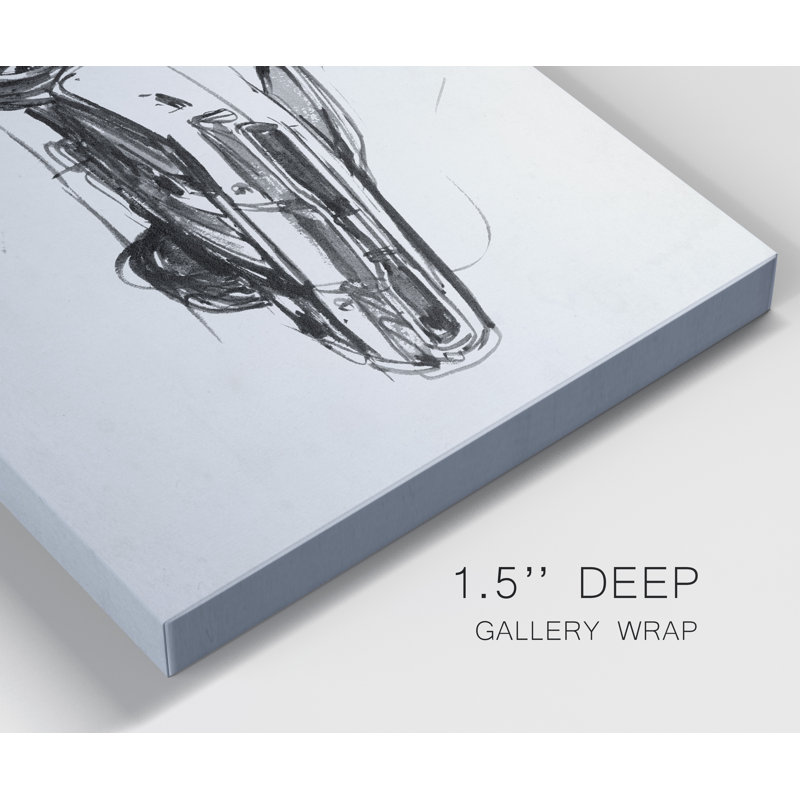« Classic car sketch I », reproduction sur toile tendue, H 48 po x l 32 po x P 1 po