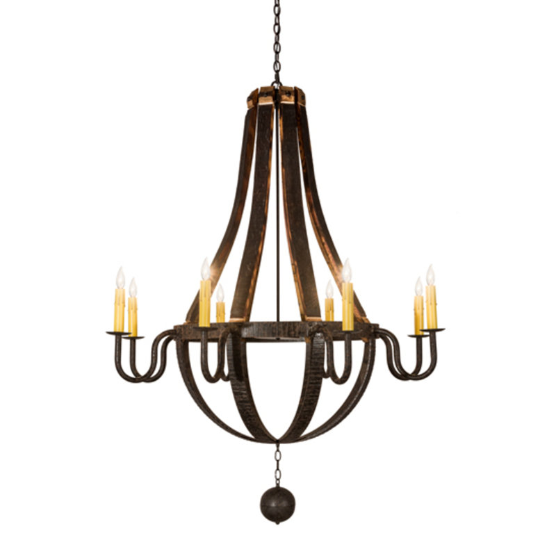 Barrel Stave 8 - Light Chandelier