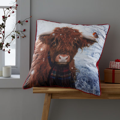 Merry Christmoo Square Scatter Cushion With Filling