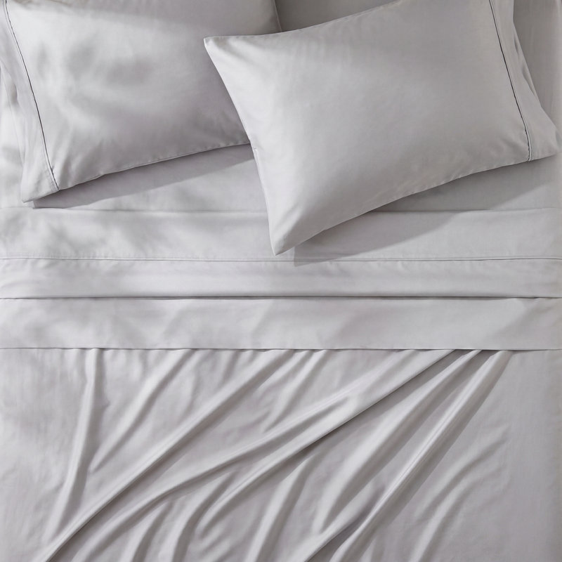 Canali Sateen Sheet Set, Queen, Light Gray