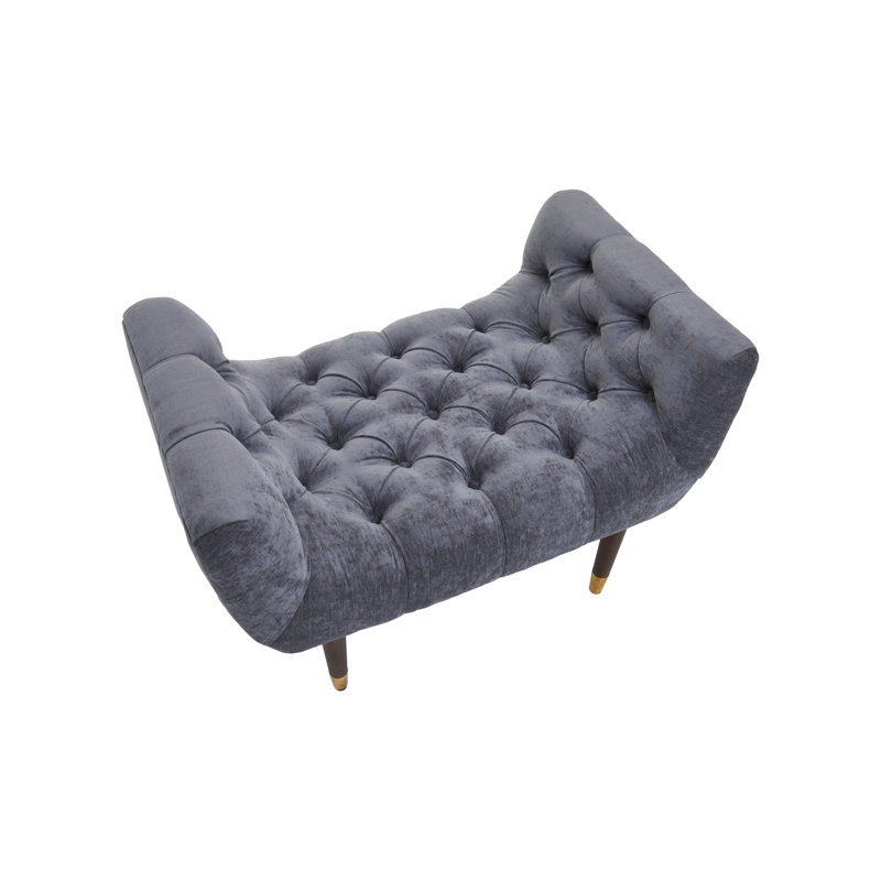 Jenna 89cm Wide Tufted Novelty Solid Colour Standard Ottoman