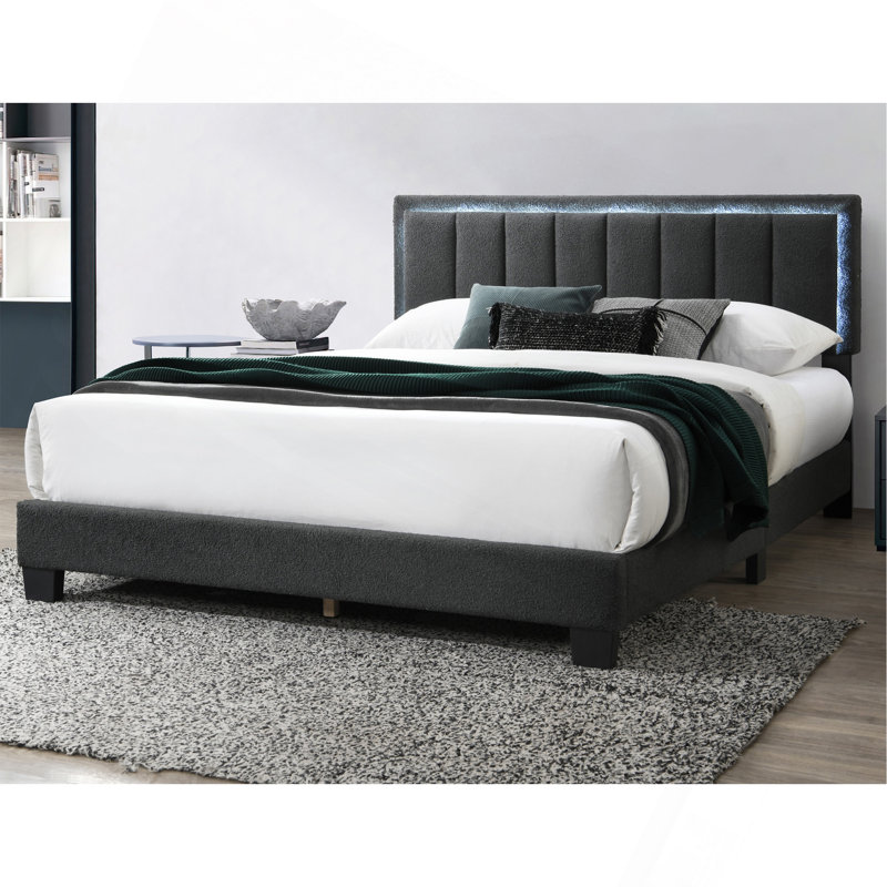 Mobilier de chambre à coucher 1pc, Gris anthracite, Complet/Double
