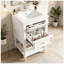 Meuble-lavabo avec lavabo en céramique, tablette ouverte et 2 tiroirs-923523035