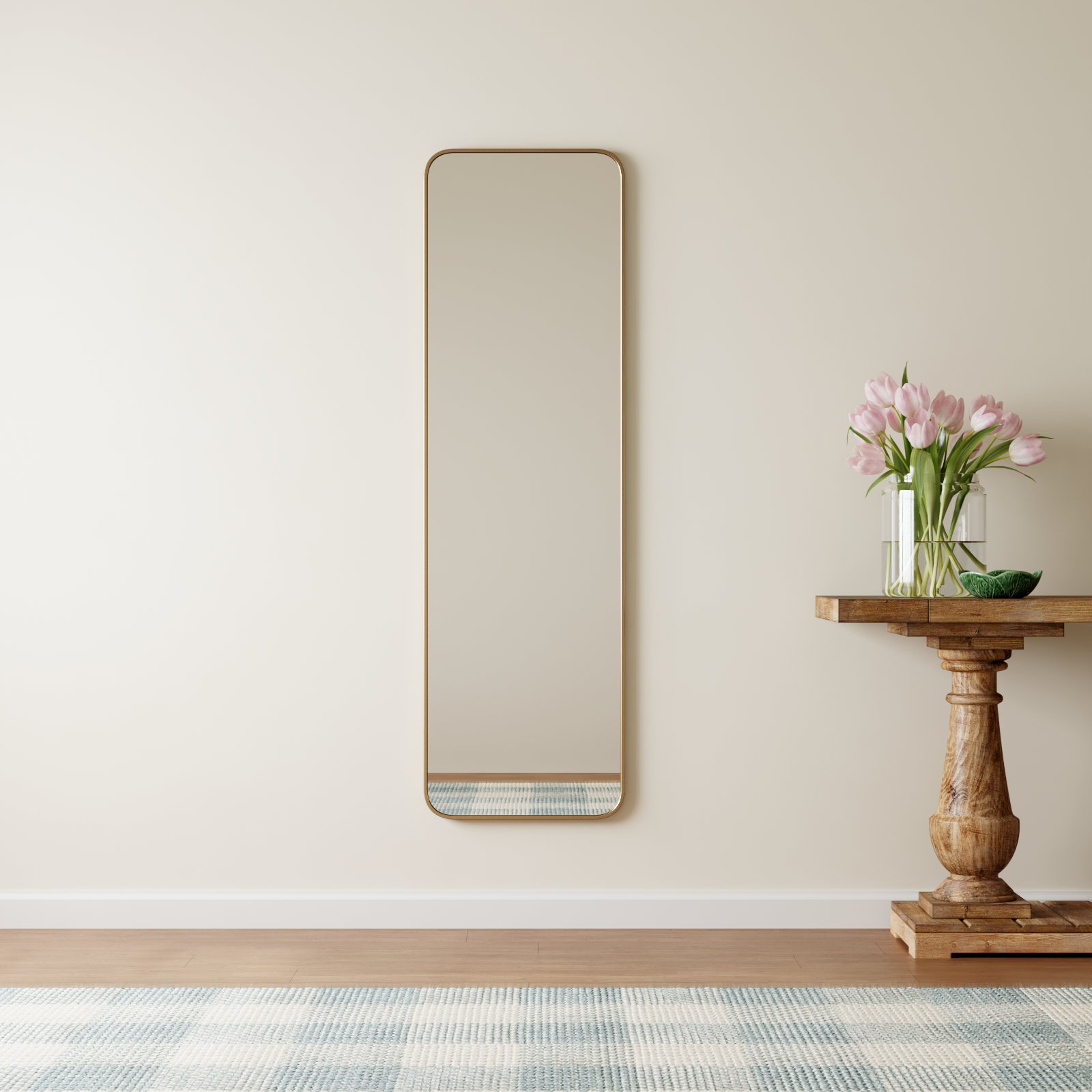 Sabine Accent Mirror, Brass, 60'' H x 18'' W