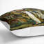 Houses Green White Square Throw Cushion-231525804