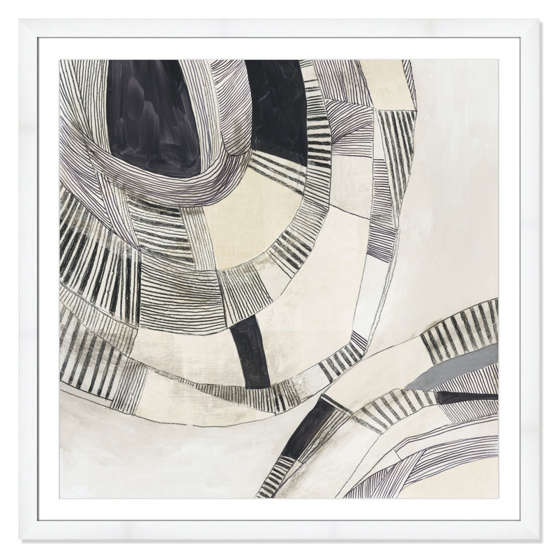 Shadowed Symmetry Print by Casa Fine Arts, White, 42.5" H x 42.5" W