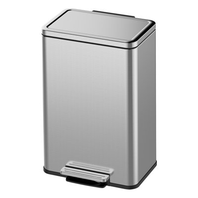 Poubelle de cuisine rectangulaire 13 gallons / 50 L avec couvercle à fermeture douce