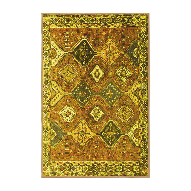Washable Oriental Indoor Rug, Rectangle 4' x 6'